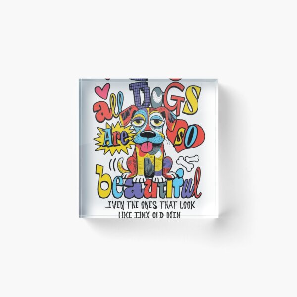 Item preview, All Dogs Are So Beautiful – Colorful Mixed Breed Puppy Art designed and sold by GenZFashion000.