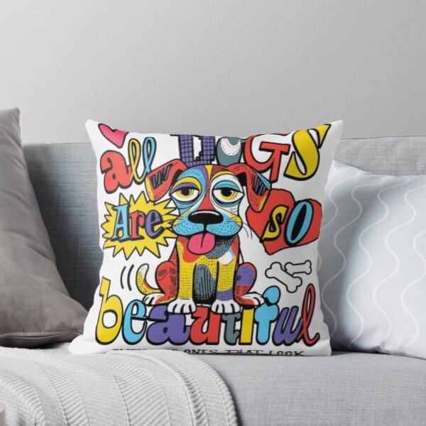 Item preview, All Dogs Are So Beautiful – Colorful Mixed Breed Puppy Art designed and sold by GenZFashion000.