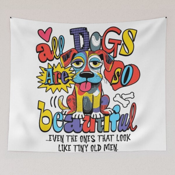 Item preview, All Dogs Are So Beautiful – Colorful Mixed Breed Puppy Art designed and sold by GenZFashion000.