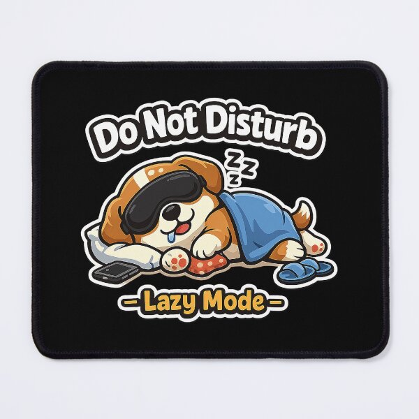 Item preview, Do Not Disturb Lazy Mode Sleeping Dog Cute Funny T-Shirt Design T-Shirt designed and sold by DarojadNR.