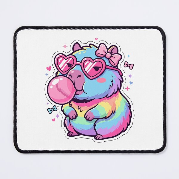 Item preview, Pastel Rainbow Capybara – Coquette Aesthetic & Bubble Gum designed and sold by BumbleBloom7.