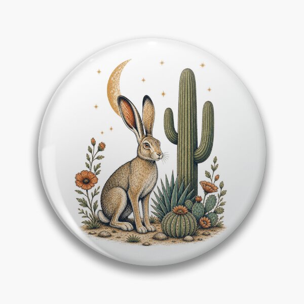 Item preview, Cosmic Desert Wanderer – Celestial Jackrabbit Folk Art designed and sold by Parody-is-King.