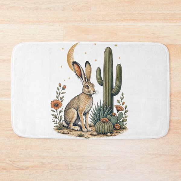 Item preview, Cosmic Desert Wanderer – Celestial Jackrabbit Folk Art designed and sold by Parody-is-King.