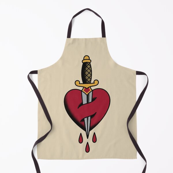 Item preview, Dagger Trough Heart Tattoo designed and sold by Thunderbelts.