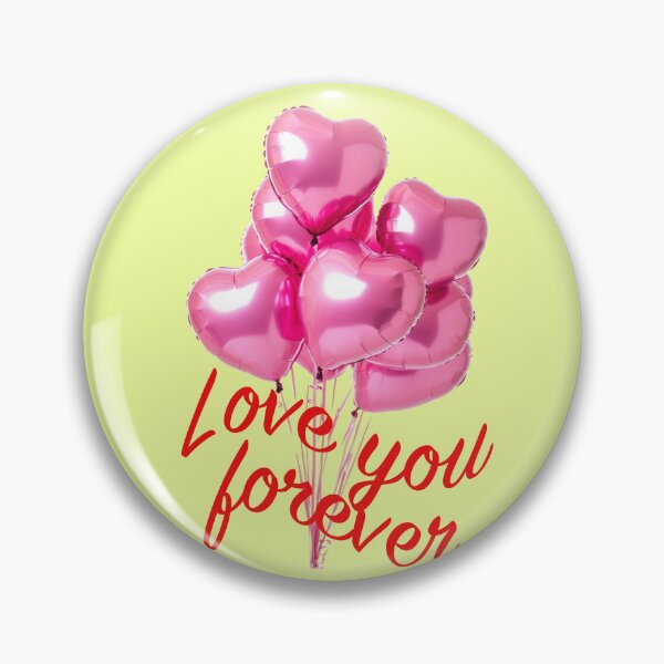 Item preview, Love You Forever Pink Heart Balloons Love Message designed and sold by Mauswohn.