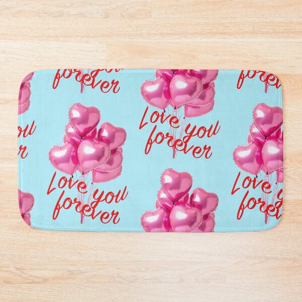 Item preview, Love You Forever Pink Heart Balloons Love Message designed and sold by Mauswohn.