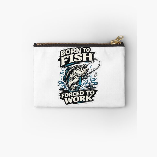 Item preview, Funny Fishing Sticker – Born to Fish Forced to Work – Fisherman Gift designed and sold by YunoStudio.