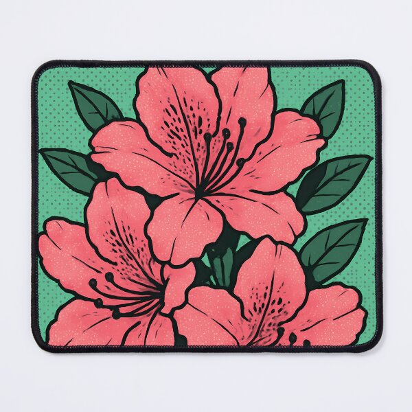 Item preview, Retro Pop Art Azalea | Vibrant Blooming Floral Illustration | Bold Spring Garden Aesthetic Design designed and sold by PaintedPixels01.