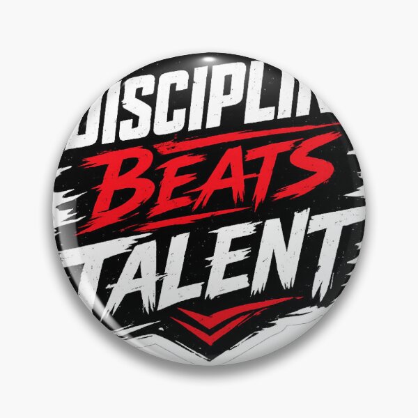 Item preview, Discipline Beats Talent Motivational Sigma Grindset Sticker designed and sold by Velmox.