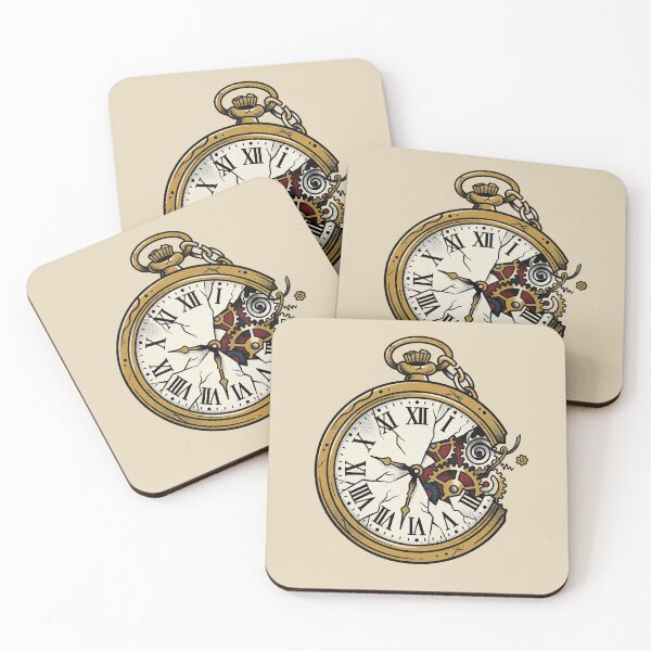 Item preview, Broken clock Tattoo designed and sold by Thunderbelts.