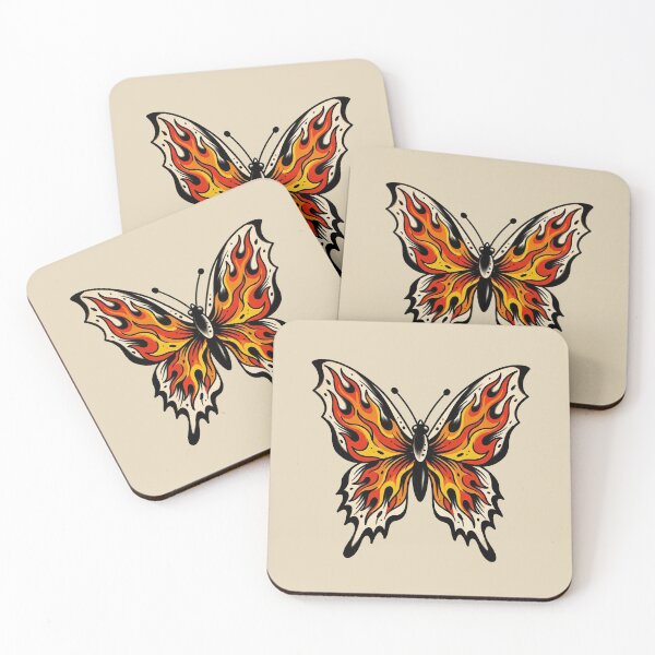 Item preview, Butterfly With Flame Tattoo designed and sold by Thunderbelts.