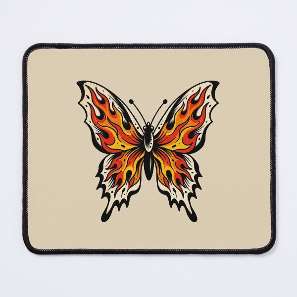 Item preview, Butterfly With Flame Tattoo designed and sold by Thunderbelts.