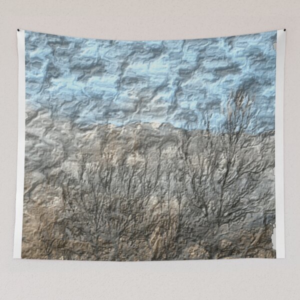 Item preview, Mountains Through Trees Thick Acrylic colorful photo abstract design designed and sold by SmashingDeals.