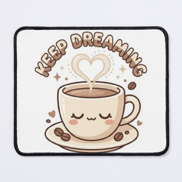 Item preview, Keep dreaming cute coffee Cup heart' Aesthetic Sticker designed and sold by PixelPop-US.