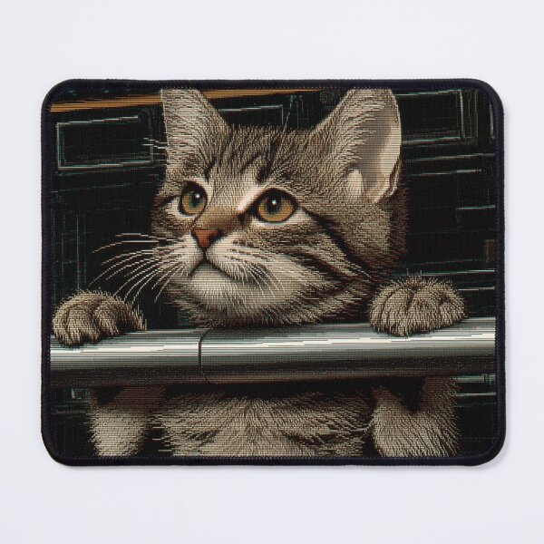 Item preview, Retro Gym Cat Lifting Barbell Cute Fitness Cat Graphic T-Shirt Design designed and sold by Meow-Attitude.