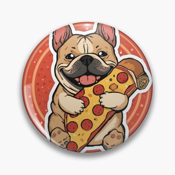 Item preview, Cute French Bulldog Pizza Lover Funny Sticker designed and sold by Sky-bully.