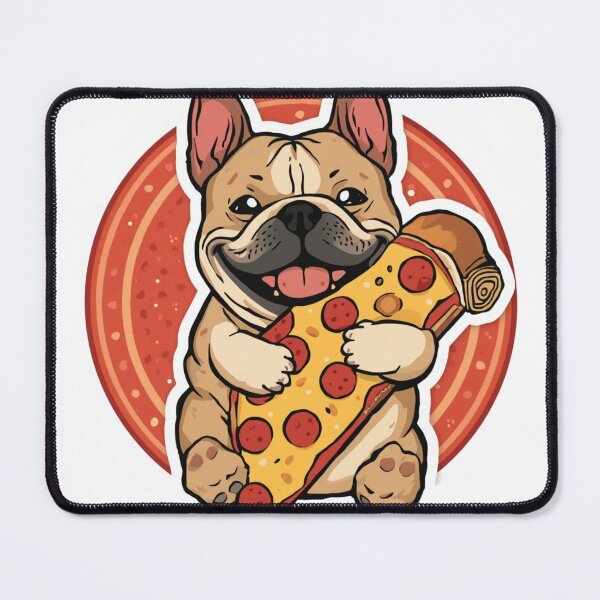 Item preview, Cute French Bulldog Pizza Lover Funny Sticker designed and sold by Sky-bully.
