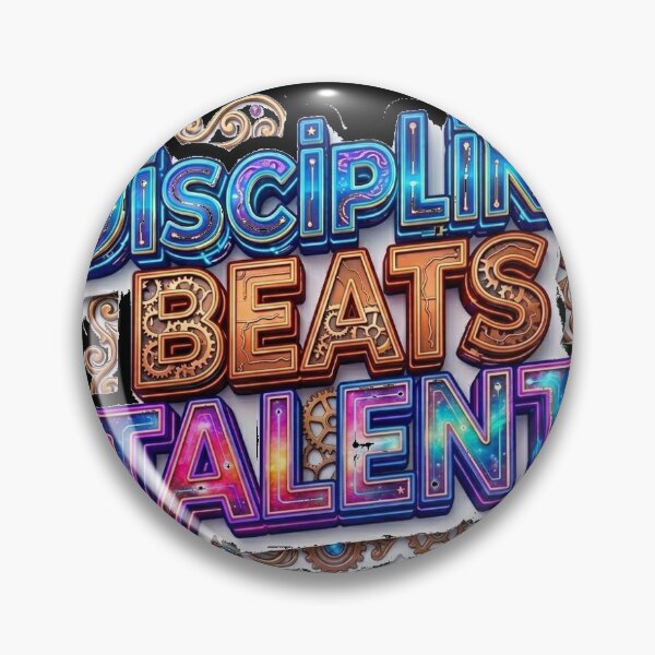 Item preview, Discipline Beats Talent Motivational Sigma Grindset Sticker designed and sold by Velmox.