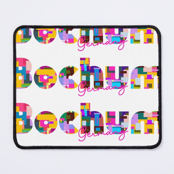 Item preview, Bochum, Germany, Vibrant Abstract City Typography Art designed and sold by Wanderful-roads.