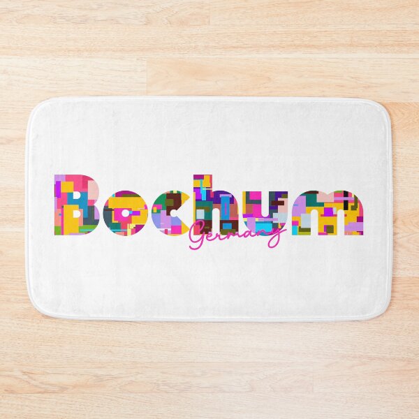 Item preview, Bochum, Germany, Vibrant Abstract City Typography Art designed and sold by Wanderful-roads.
