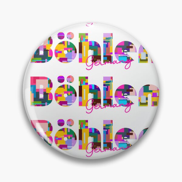 Item preview, Böhlen, Germany, Vibrant Abstract City Typography Art designed and sold by Wanderful-roads.