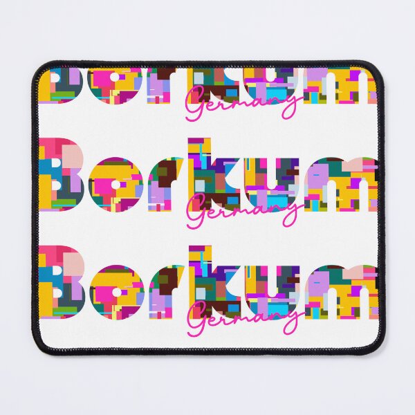 Item preview, Borkum, Germany, Vibrant Abstract City Typography Art designed and sold by Wanderful-roads.