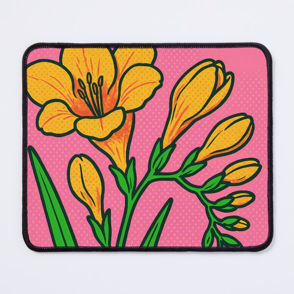 Item preview, Retro Pop Art Freesia | Vibrant Elegant Floral Illustration | Bold Fresh Spring Bloom Aesthetic Design designed and sold by PaintedPixels01.