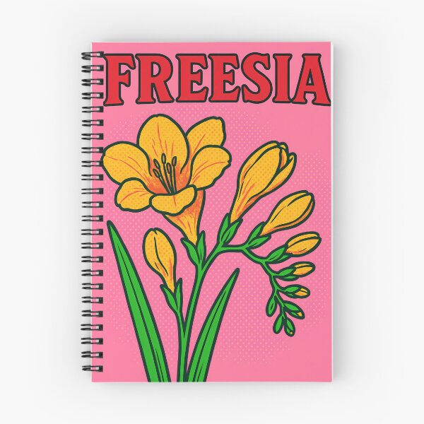 Item preview, Retro Pop Art Freesia | Vibrant Elegant Floral Illustration | Bold Fresh Spring Bloom Aesthetic Design designed and sold by PaintedPixels01.