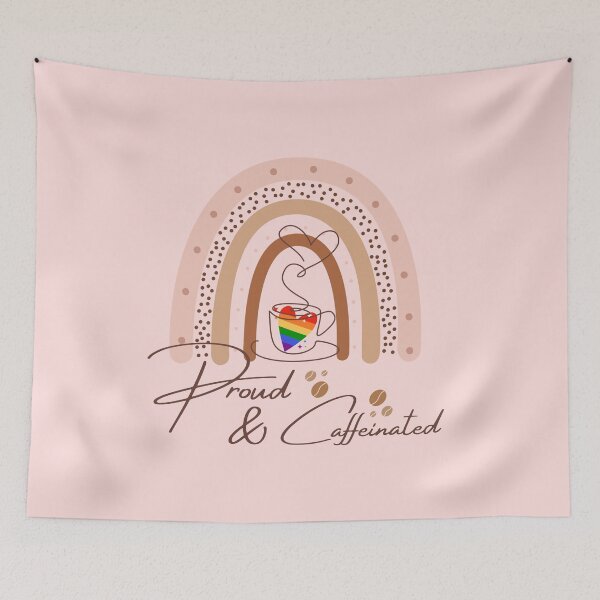 Item preview, Proud And Caffeinated Funny LGBTQ Coffee Lover Pride Gift designed and sold by Im-Ara.