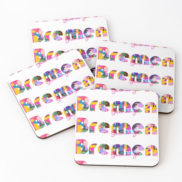 Item preview, Bremen, Germany, Vibrant Abstract City Typography Art designed and sold by Wanderful-roads.