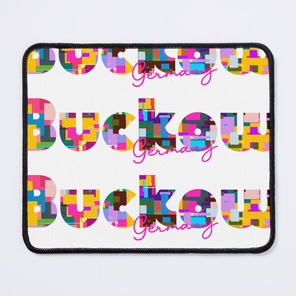 Item preview, Buckow, Germany, Vibrant Abstract City Typography Art designed and sold by Wanderful-roads.