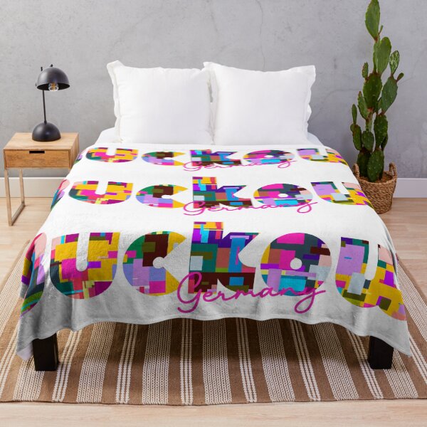 Item preview, Buckow, Germany, Vibrant Abstract City Typography Art designed and sold by Wanderful-roads.