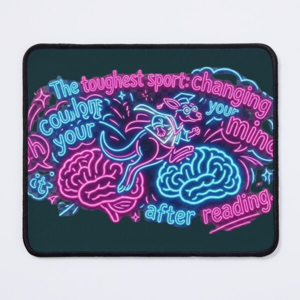 Item preview, The Toughest Sport: Changing Your Mind - Neon Academic Kangaroo designed and sold by InnerwayStudio.