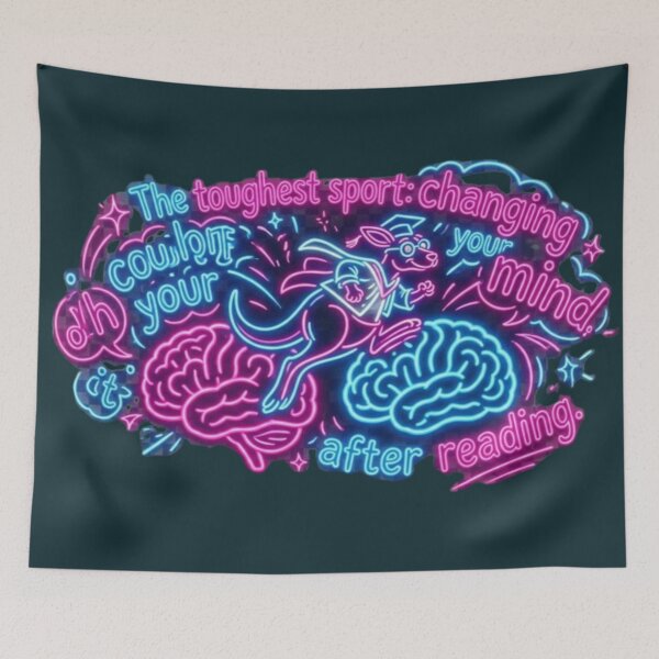 Item preview, The Toughest Sport: Changing Your Mind - Neon Academic Kangaroo designed and sold by InnerwayStudio.