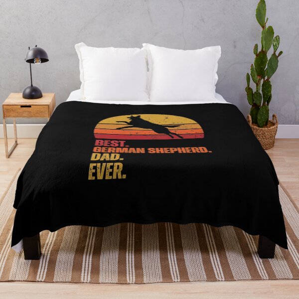 Item preview, Best German Shepherd Dad Ever Retro Sunset Shirt designed and sold by OlyvieArt.