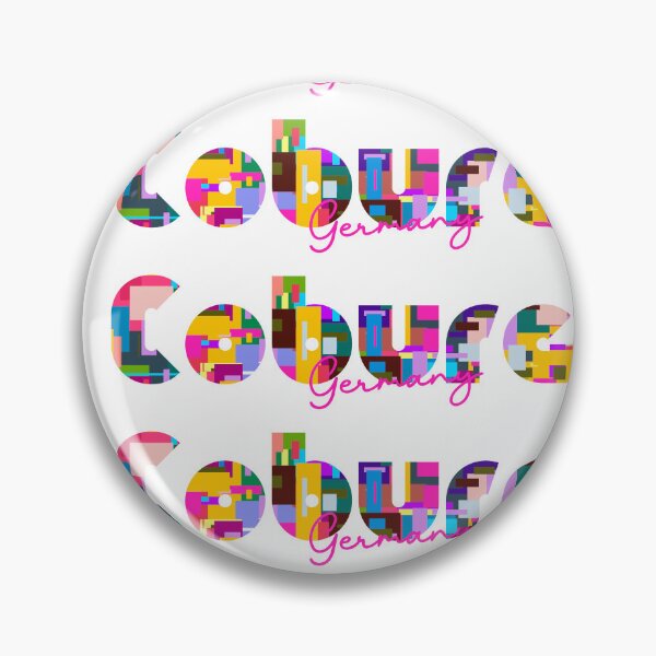 Item preview, Coburg, Germany, Vibrant Abstract City Typography Art designed and sold by Wanderful-roads.
