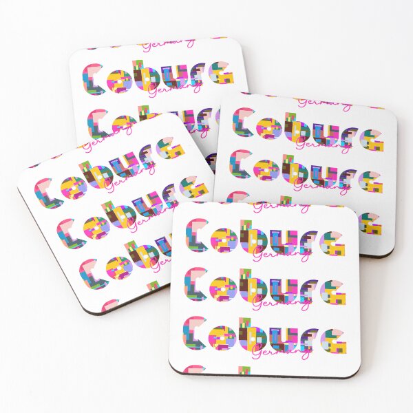 Item preview, Coburg, Germany, Vibrant Abstract City Typography Art designed and sold by Wanderful-roads.