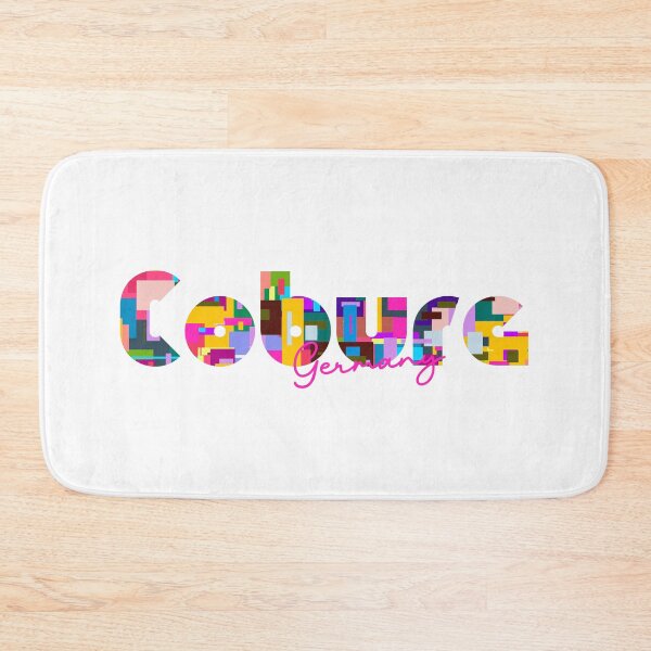 Item preview, Coburg, Germany, Vibrant Abstract City Typography Art designed and sold by Wanderful-roads.