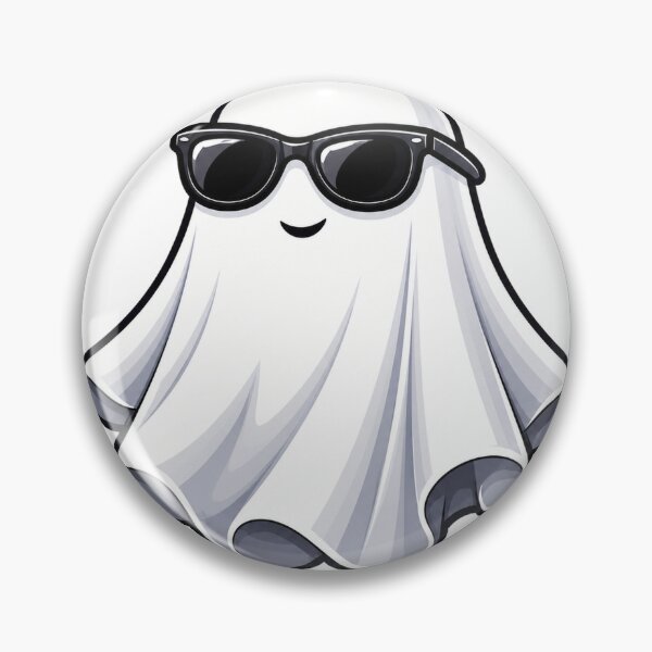 Item preview, Cool Ghost With Sunglasses Sticker | Cute Minimal Spooky Aesthetic | Funny Cartoon Ghost Die Cut designed and sold by ClickToSticker.