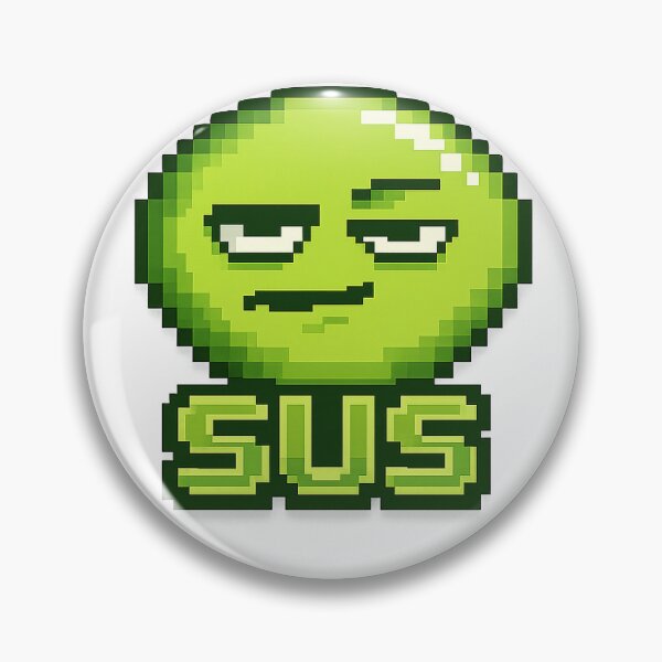 Item preview, SUS Pixel Emoji – Retro 8 Bit Suspicious Meme Reaction Sticker designed and sold by ANiyati.