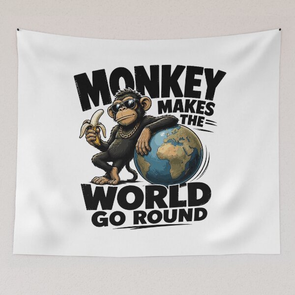 Item preview, Monkey makes the world go round designed and sold by aipolohu.