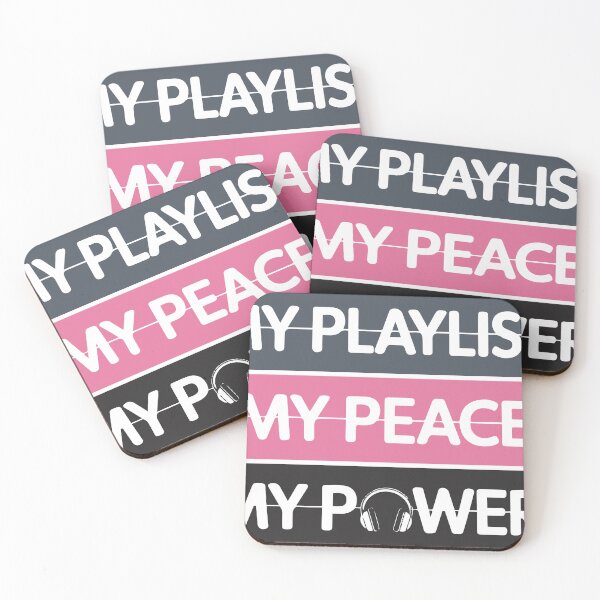 Item preview, My Playlist My Peace My Power – Self Love Music Minimalist T‑Shirt designed and sold by SonglyMusic.