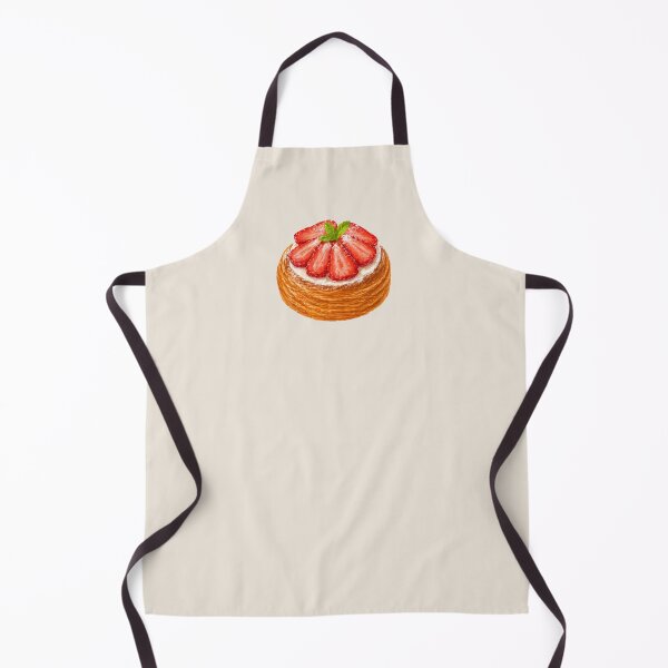 Item preview, Strawberry Danish Pastry Illustration – Cute Fruit Dessert Art, Bakery Food Drawing, Strawberry Pastry Sticker designed and sold by simplepaperplan.