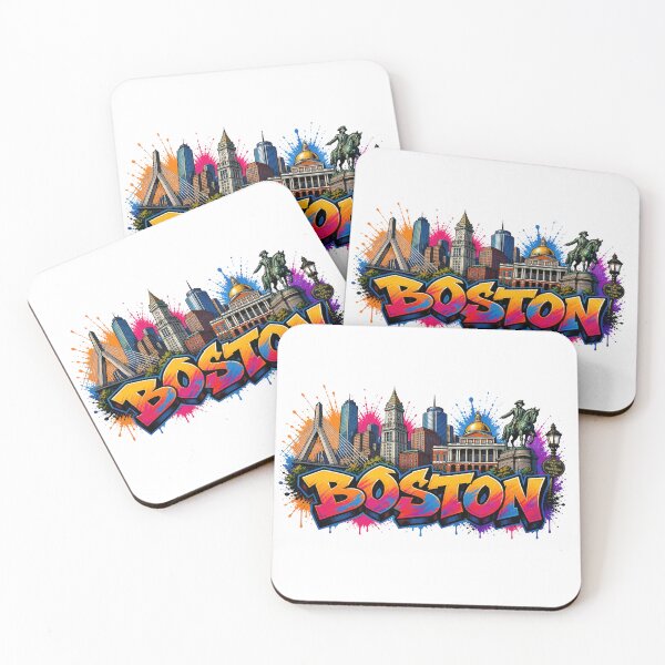 Item preview, Boston Skyline – Graffiti Style T-Shirt Design - USA Travel City Art designed and sold by Earth Celebration Designs.