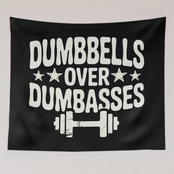 Item preview, Dumbbells Over Dumbasses Gym Humor Workout designed and sold by eliramaison.