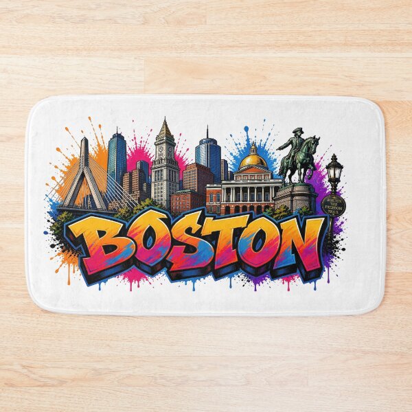 Item preview, Boston Skyline – Graffiti Style T-Shirt Design - USA Travel City Art designed and sold by Earth Celebration Designs.