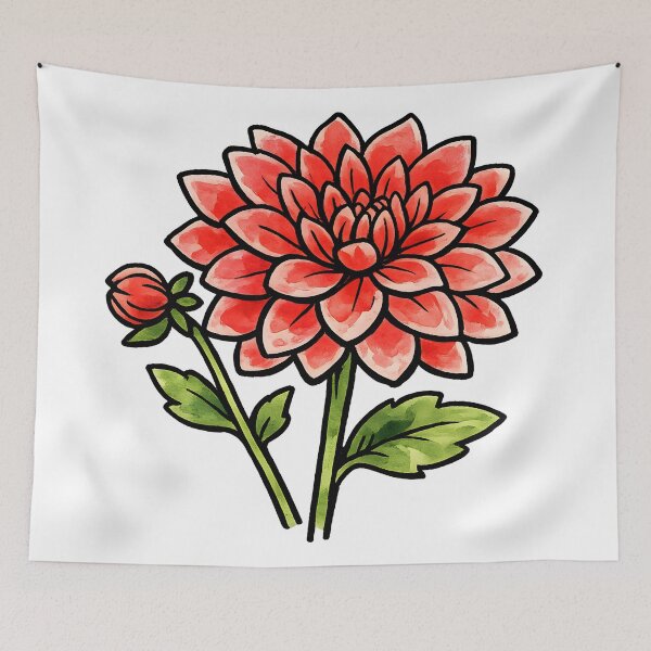 Item preview, Dahlia Flower  designed and sold by GraphicsClub.
