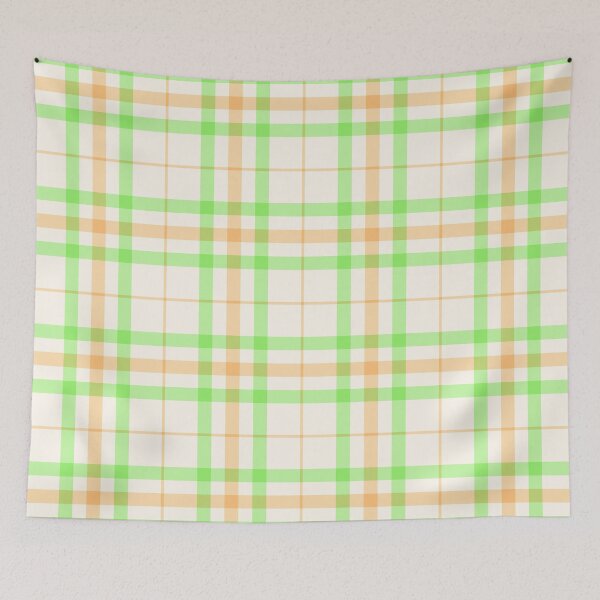 Item preview, Menthol, navajo white & off-white plaid designed and sold by Mint + Midnight.