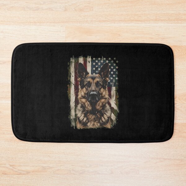 Item preview, German Shepherd American Flag Vintage Dog Tee designed and sold by OlyvieArt.
