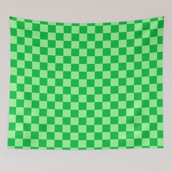 Item preview, Mint green & dark pastel green checkered designed and sold by Mint + Midnight.